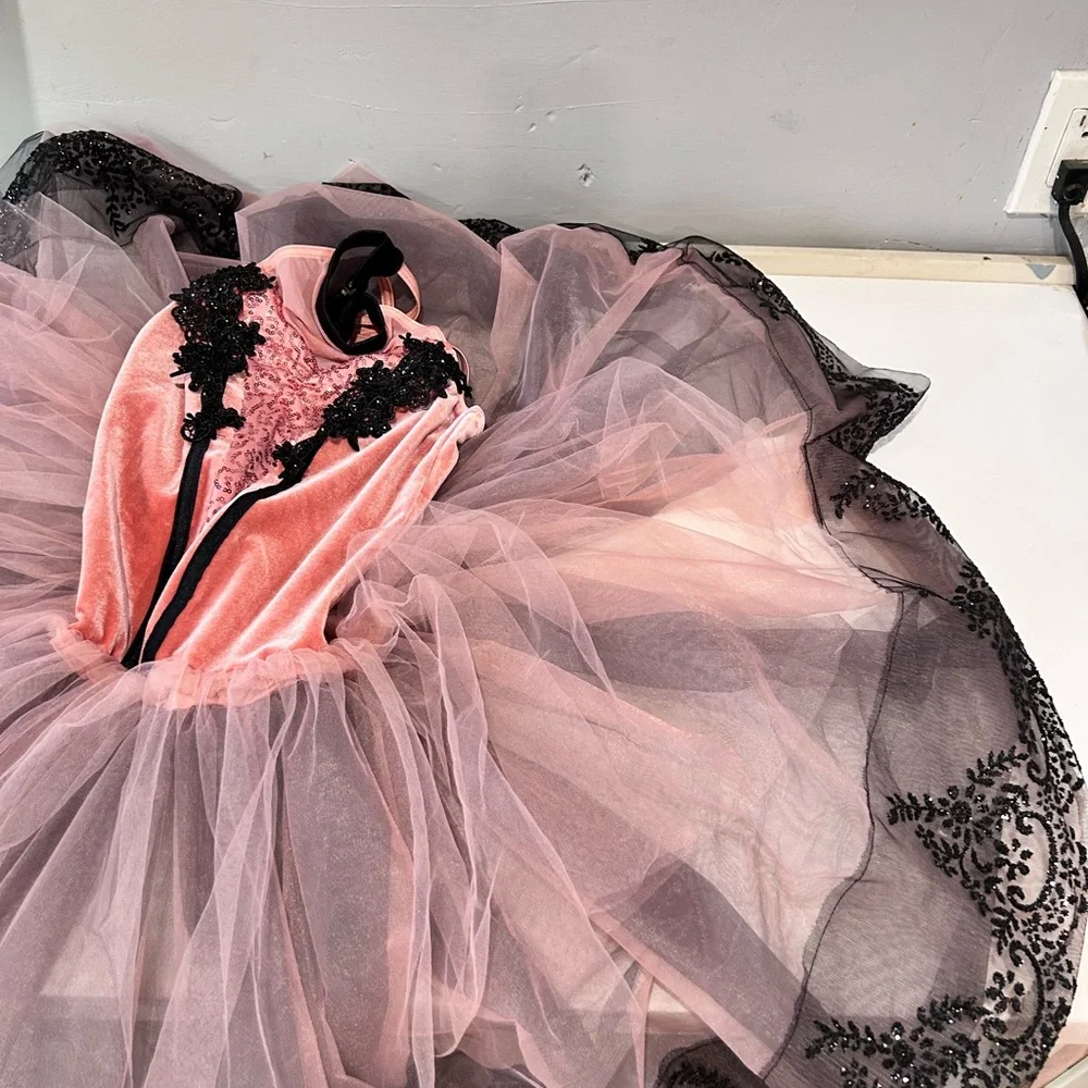 Weissman Pink and Black Dance Costume